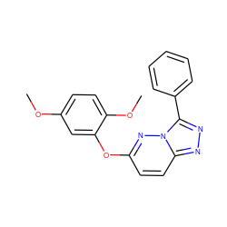 COc1ccc(OC)c(Oc2ccc3nnc(-c4ccccc4)n3n2)c1 ZINC000299833986