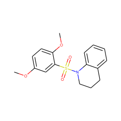 COc1ccc(OC)c(S(=O)(=O)N2CCCc3ccccc32)c1 ZINC000000269986