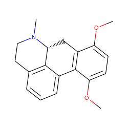 COc1ccc(OC)c2c1C[C@@H]1c3c(cccc3-2)CCN1C ZINC000029569032