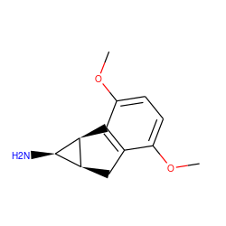 COc1ccc(OC)c2c1C[C@H]1[C@@H](N)[C@@H]21 ZINC000029221680