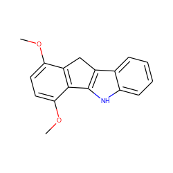 COc1ccc(OC)c2c1Cc1c-2[nH]c2ccccc12 ZINC000035976816