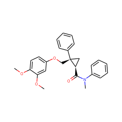 COc1ccc(OC[C@@]2(c3ccccc3)C[C@H]2C(=O)N(C)c2ccccc2)cc1OC ZINC000200428543