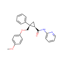 COc1ccc(OC[C@@]2(c3ccccc3)C[C@H]2C(=O)Nc2ccccn2)cc1 ZINC000200417255