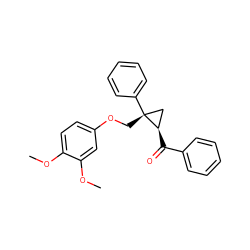 COc1ccc(OC[C@@]2(c3ccccc3)C[C@H]2C(=O)c2ccccc2)cc1OC ZINC000299839899