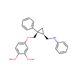 COc1ccc(OC[C@@]2(c3ccccc3)C[C@H]2CNc2ccccc2)cc1OC ZINC000299833643