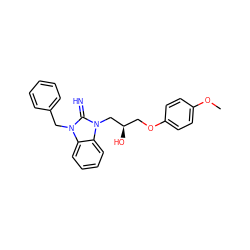 COc1ccc(OC[C@@H](O)Cn2c(=N)n(Cc3ccccc3)c3ccccc32)cc1 ZINC000020130511