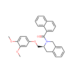COc1ccc(OC[C@@H]2Cc3ccccc3CN2C(=O)c2cccc3ccccc23)cc1OC ZINC000084758174