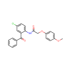 COc1ccc(OCC(=O)Nc2ccc(Cl)cc2C(=O)c2ccccc2)cc1 ZINC000000682202