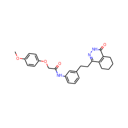 COc1ccc(OCC(=O)Nc2cccc(CCc3n[nH]c(=O)c4c3CCCC4)c2)cc1 ZINC000167857503