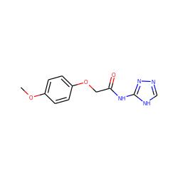 COc1ccc(OCC(=O)Nc2nnc[nH]2)cc1 ZINC000005729795