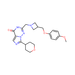 COc1ccc(OCC2CN(Cc3nn4c(C5CCOCC5)ncc4c(=O)[nH]3)C2)cc1 ZINC000205461336