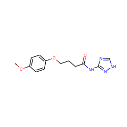 COc1ccc(OCCCC(=O)Nc2nc[nH]n2)cc1 ZINC000013522471