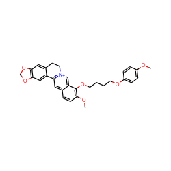COc1ccc(OCCCCOc2c(OC)ccc3cc4[n+](cc23)CCc2cc3c(cc2-4)OCO3)cc1 ZINC000049803773