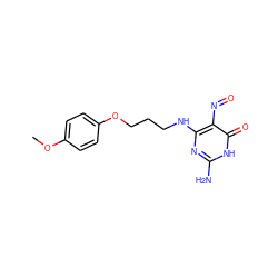 COc1ccc(OCCCNc2nc(N)[nH]c(=O)c2N=O)cc1 ZINC000027734045