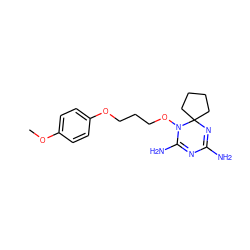 COc1ccc(OCCCON2C(N)=NC(N)=NC23CCCC3)cc1 ZINC000072104799