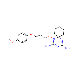 COc1ccc(OCCCON2C(N)=NC(N)=NC23CCCCC3)cc1 ZINC000072105226