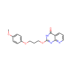 COc1ccc(OCCCOc2nc3ncccc3c(=O)[nH]2)cc1 ZINC000058581121