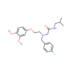 COc1ccc(OCCN(CC(=O)NCC(C)C)Cc2ccc(F)cc2)cc1OC ZINC000040421302