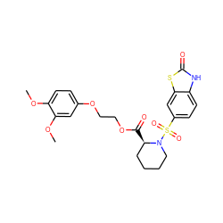COc1ccc(OCCOC(=O)[C@@H]2CCCCN2S(=O)(=O)c2ccc3[nH]c(=O)sc3c2)cc1OC ZINC000095602487