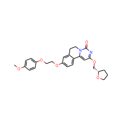 COc1ccc(OCCOc2ccc3c(c2)CCn2c-3cc(OC[C@@H]3CCCO3)nc2=O)cc1 ZINC000209723254