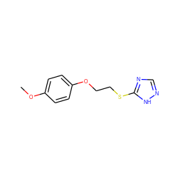 COc1ccc(OCCSc2ncn[nH]2)cc1 ZINC000008672622