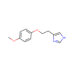 COc1ccc(OCCc2c[nH]cn2)cc1 ZINC000013758840