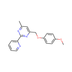 COc1ccc(OCc2cc(C)nc(-c3ccccn3)n2)cc1 ZINC000653795698