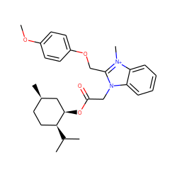 COc1ccc(OCc2n(CC(=O)O[C@@H]3C[C@H](C)CC[C@@H]3C(C)C)c3ccccc3[n+]2C)cc1 ZINC000008763977