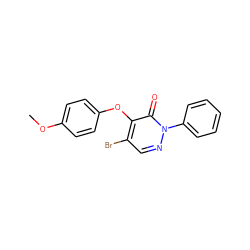 COc1ccc(Oc2c(Br)cnn(-c3ccccc3)c2=O)cc1 ZINC000066114393