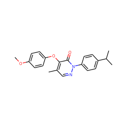 COc1ccc(Oc2c(C)cnn(-c3ccc(C(C)C)cc3)c2=O)cc1 ZINC000066129028