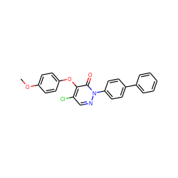 COc1ccc(Oc2c(Cl)cnn(-c3ccc(-c4ccccc4)cc3)c2=O)cc1 ZINC000095558622