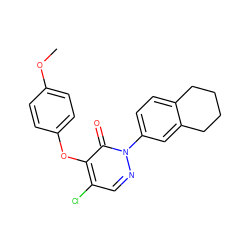 COc1ccc(Oc2c(Cl)cnn(-c3ccc4c(c3)CCCC4)c2=O)cc1 ZINC000066148832