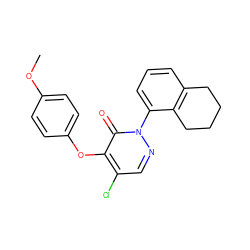 COc1ccc(Oc2c(Cl)cnn(-c3cccc4c3CCCC4)c2=O)cc1 ZINC000066148854