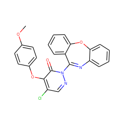 COc1ccc(Oc2c(Cl)cnn(C3=Nc4ccccc4Oc4ccccc43)c2=O)cc1 ZINC000095594362