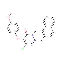 COc1ccc(Oc2c(Cl)cnn(Cc3c(C)ccc4ccccc34)c2=O)cc1 ZINC000095593950