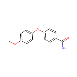 COc1ccc(Oc2ccc(C(N)=O)cc2)cc1 ZINC000083225209