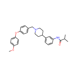 COc1ccc(Oc2ccc(CN3CCC(c4cccc(NC(=O)C(C)C)c4)CC3)cc2)cc1 ZINC000028710586