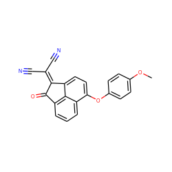 COc1ccc(Oc2ccc3c4c(cccc24)C(=O)C3=C(C#N)C#N)cc1 ZINC000095590509