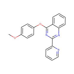 COc1ccc(Oc2nc(-c3ccccn3)nc3ccccc23)cc1 ZINC000000520848