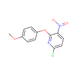COc1ccc(Oc2nc(Cl)ccc2[N+](=O)[O-])cc1 ZINC000038082321