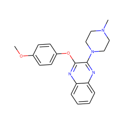 COc1ccc(Oc2nc3ccccc3nc2N2CCN(C)CC2)cc1 ZINC000029052880