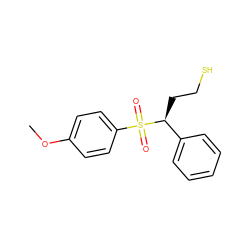 COc1ccc(S(=O)(=O)[C@@H](CCS)c2ccccc2)cc1 ZINC000028020838