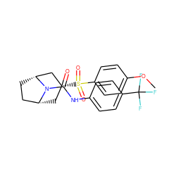 COc1ccc(S(=O)(=O)[C@@H]2C[C@@H]3CC[C@H](C2)N3C(=O)Nc2ccc(C(F)(F)F)cc2)cc1 ZINC000103097224
