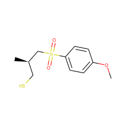 COc1ccc(S(=O)(=O)C[C@H](C)CS)cc1 ZINC000028089065