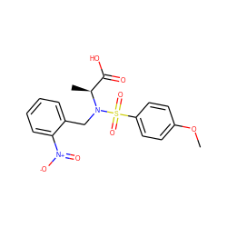 COc1ccc(S(=O)(=O)N(Cc2ccccc2[N+](=O)[O-])[C@@H](C)C(=O)O)cc1 ZINC000013863137