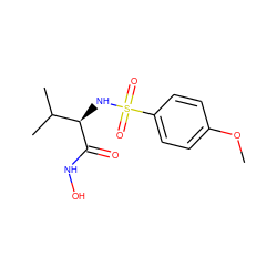 COc1ccc(S(=O)(=O)N[C@@H](C(=O)NO)C(C)C)cc1 ZINC000000023461