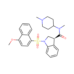 COc1ccc(S(=O)(=O)N2C[C@@H](C(=O)N(C)C3CCN(C)CC3)c3ccccc32)c2ccccc12 ZINC000003816875