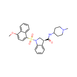 COc1ccc(S(=O)(=O)N2C[C@@H](C(=O)NC3CCN(C)CC3)c3ccccc32)c2ccccc12 ZINC000003816874