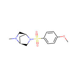 COc1ccc(S(=O)(=O)N2C[C@@H]3C[C@H]2CN3C)cc1 ZINC000084466331