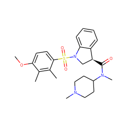 COc1ccc(S(=O)(=O)N2C[C@H](C(=O)N(C)C3CCN(C)CC3)c3ccccc32)c(C)c1C ZINC000049037056